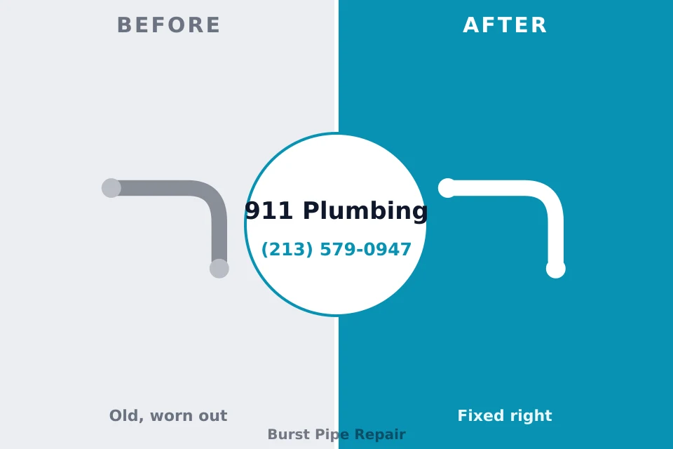 Before and after: plumbing company Waterford, CA